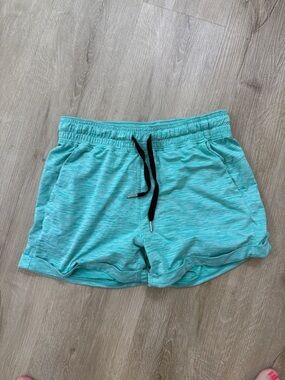 Born Primitive Teal Athletic Shorts with Black Drawstring